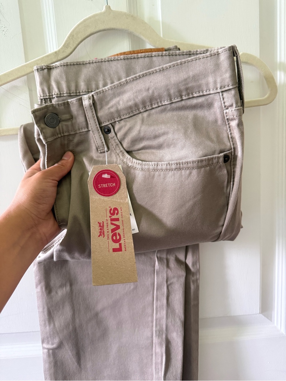 Levi's Stretch Pants in Light Gray